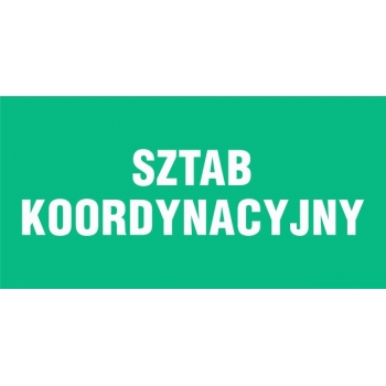 Znak Sztab koordynacyjny folia samoprzylepna NA009