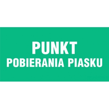 Znak Punkt pobierania piasku folia samoprzylepna NA010