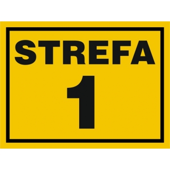 Znak Strefa 1 płyta sztywna PCV NB002