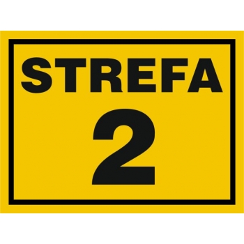 Znak Strefa 2 płyta sztywna PCV NB003