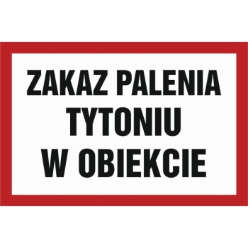 Znak Zakaz palenia tytoniu w obiekcie folia samoprzylepna NC011