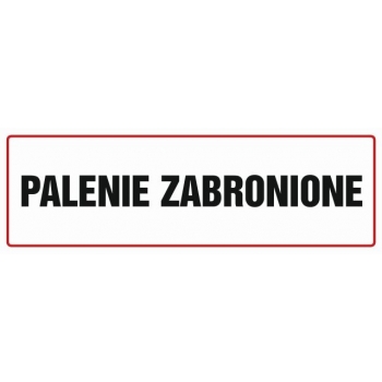 Znak Palenie zabronione płyta sztywna PCV NC014