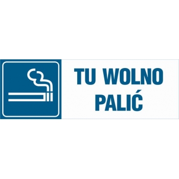 Znak Tu wolno palić folia samoprzylepna NC018