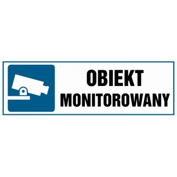 Znak Obiekt monitorowany folia samoprzylepna NC023