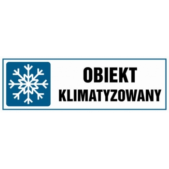 Znak Obiekt klimatyzowany płyta sztywna PCV NC024