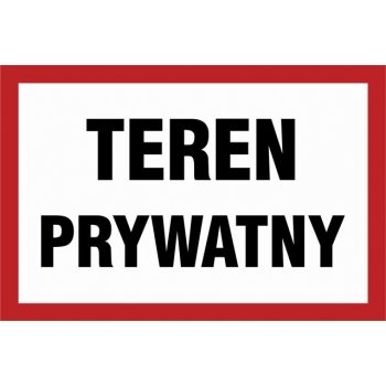 Znak Teren prywatny folia samoprzylepna NC032