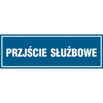 Znak Przejście służbowe płyta sztywna PCV NC048