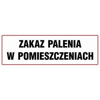 Znak Zakaz palenia w pomieszczeniach folia samoprzylepna NC050