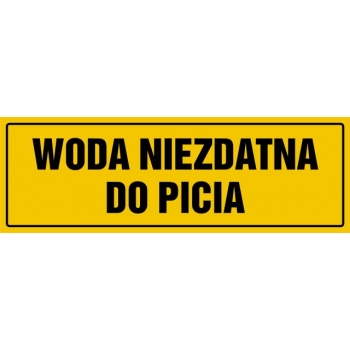 Znak Woda niezdatna do picia folia samoprzylepna NC053