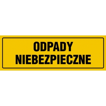 Znak Odpady niebezpieczne płyta sztywna PCV NC054