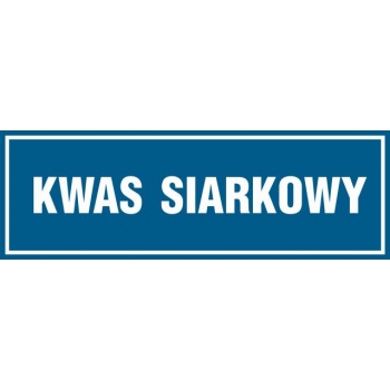 Znak Kwas siarkowy płyta sztywna PCV NC056