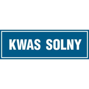 Znak Kwas solny płyta sztywna PCV NC057