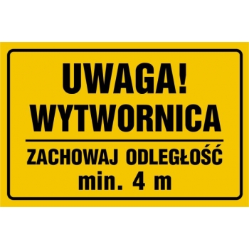 Znak Uwaga ! Wytwornica folia samoprzylepna NC064