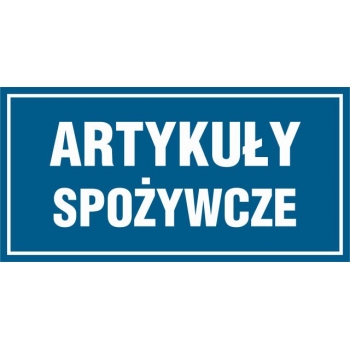 Znak Artykuły spożywcze płyta sztywna PCV NC067