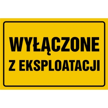 Znak Wyłączone z eksploatacji płyta sztywna PCV NC075