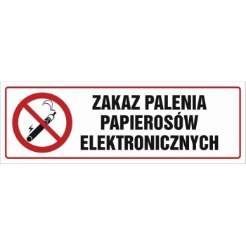 Znak Zakaz palenia papierosów elektronicznych folia samoprzylepna NC090