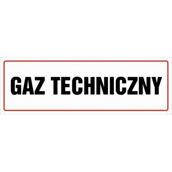 Znak Gaz techniczny folia samoprzylepna NC101