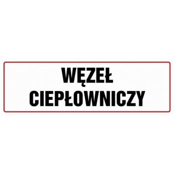 Znak Węzeł ciepłowniczy folia samoprzylepna NC103