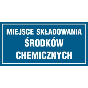 Znak Miejsce składowania środków chemicznych folia samoprzylepna ND014