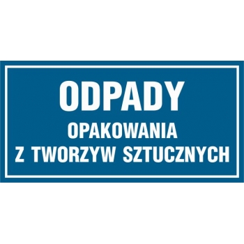 Znak Odpady opakowania z tworzyw sztucznych płyta sztywna PCV ND021