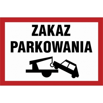 Znak Zakaz parkowania folia samoprzylepna ND052