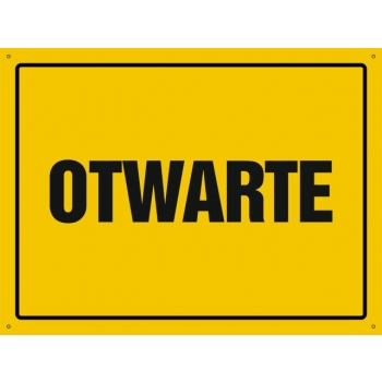 Znak Otwarte płyta sztywna PCV OA141