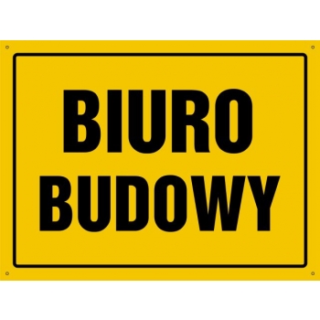 Znak Biuro budowy płyta sztywna PCV OA147