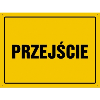 Znak Przejście płyta sztywna PCV OA174