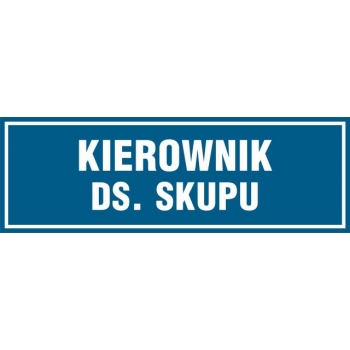 PA105 Kierownik ds. skupu