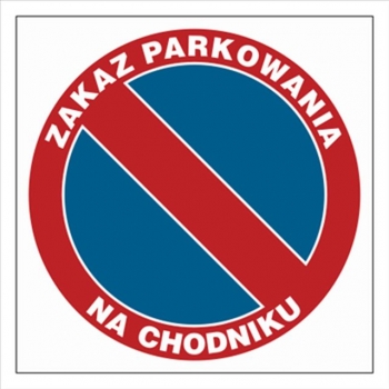 SA010 Zakaz parkowania na chodniku