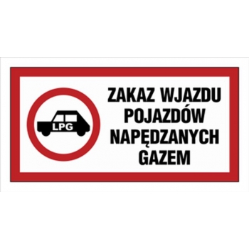 SA048 Zakaz wjazdu pojazdów napędzanych gazem
