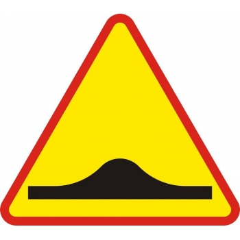 Znak drogowy ostrzegawczy A-11a próg zwalniający