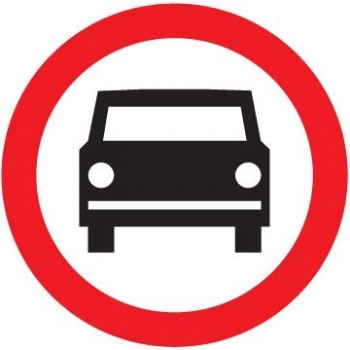 Znak drogowy zakazu B-3
