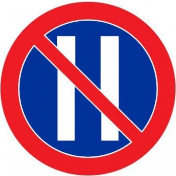 Znak drogowy zakazu B-38 zakaz postoju w dni parzyste