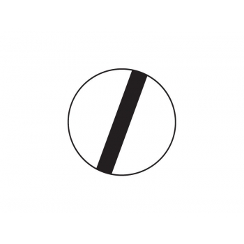 Znak drogowy zakazu B-42 koniec zakazów