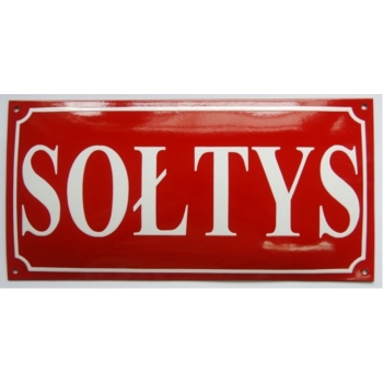 Tablica Sołtys Emaliowana