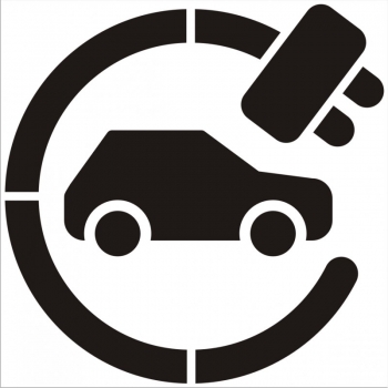 Szablon malarski Ładowanie pojazdów elektrycznych