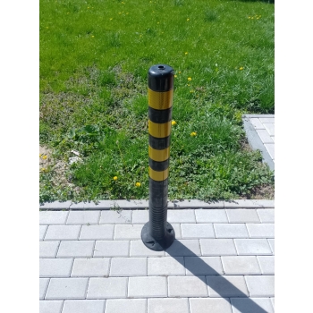 Słupek uchylny blokujący elastyczny drogowy 100 cm CZARNY parkingowy