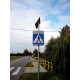 Znak aktywny D6 przejście dla pieszych Sign Flash znak solarny