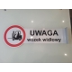 Znak UWAGA WÓZEK WIDŁOWY